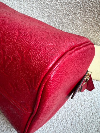 Louis Vuitton Speedy 25 Red Empreinte (RRP £1,840)