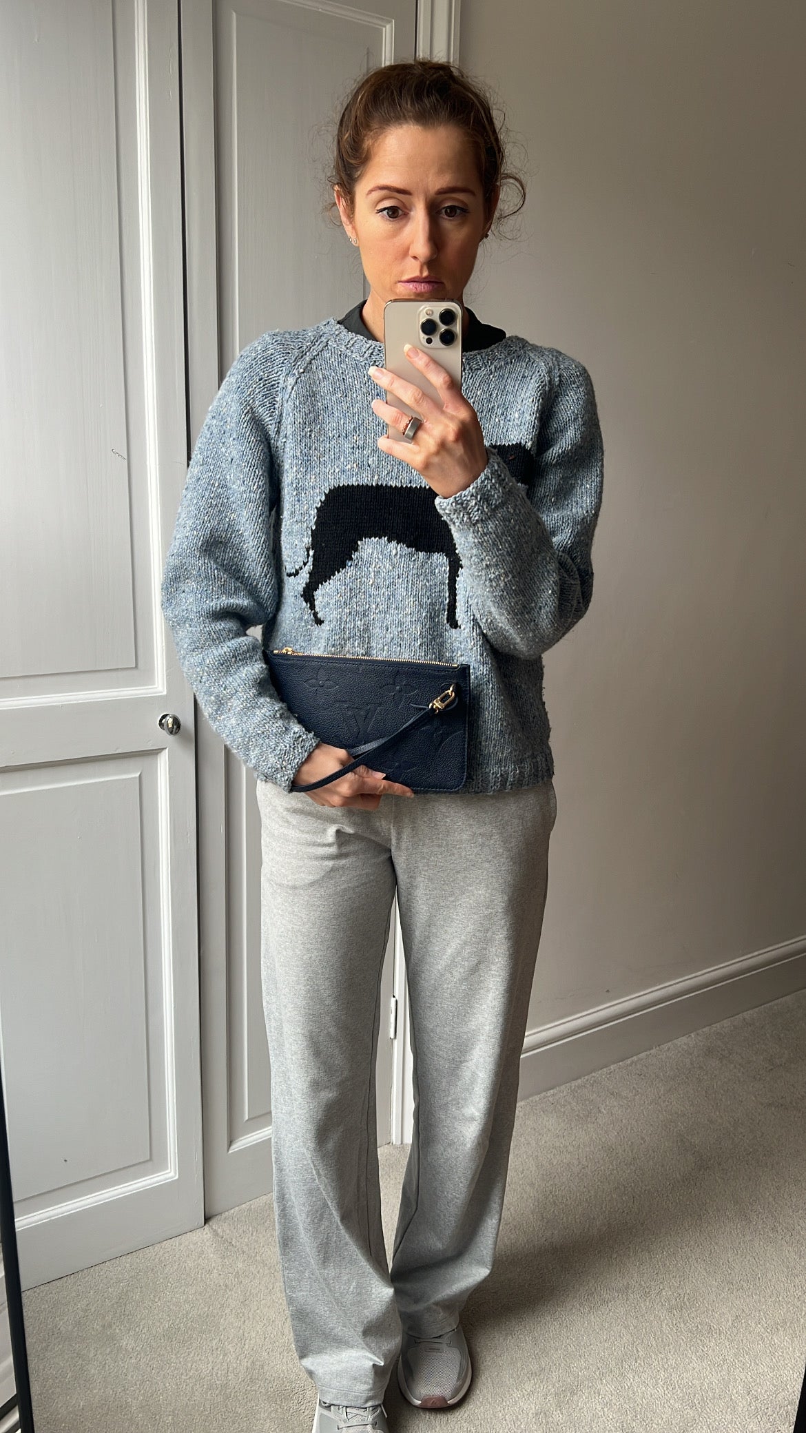 Louis Vuitton Pouch (from Neverfull) Navy Blue Empreinte