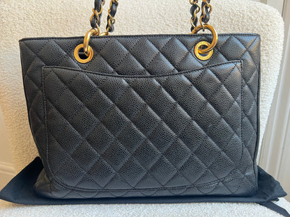 Chanel Black Caviar Grand Shopper Tote Gold Hardware (GST)