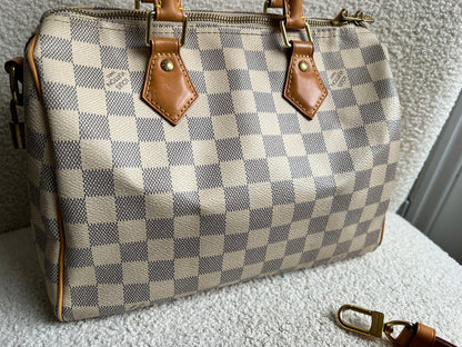 Louis Vuitton Speedy 25 Bandouliere Damier Azur (RRP £1,440)