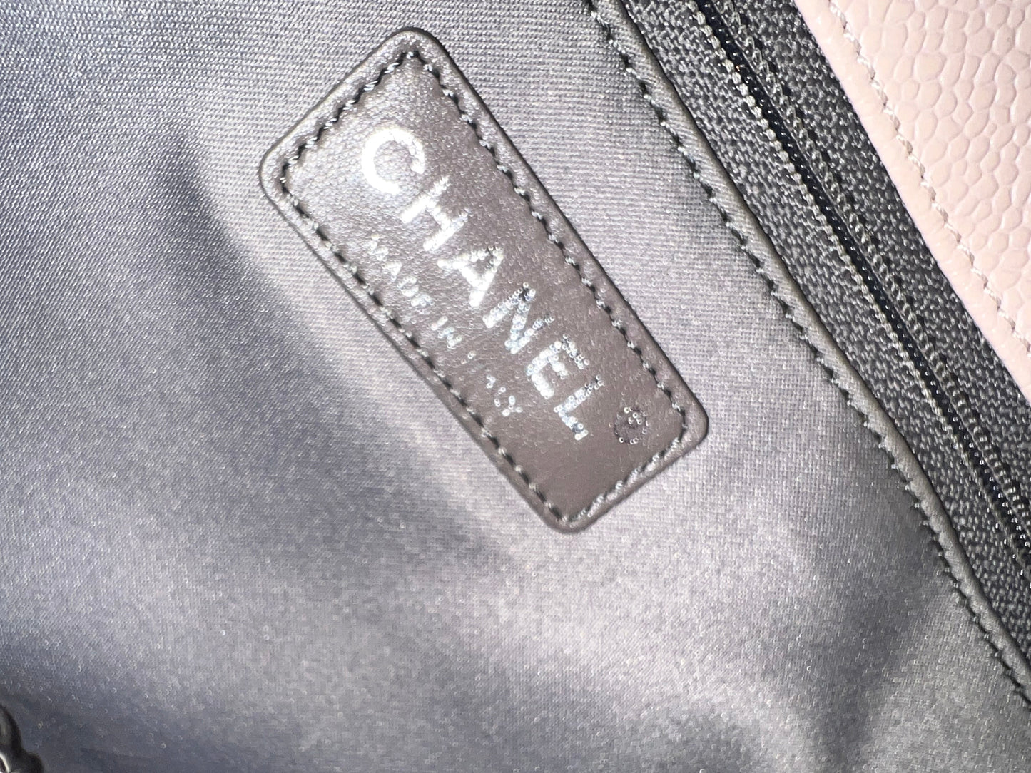 Chanel Light Pink Caviar Grand Shopper Tote with silver hardware (GST)