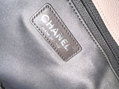 Chanel Light Pink Caviar Grand Shopper Tote with silver hardware (GST)