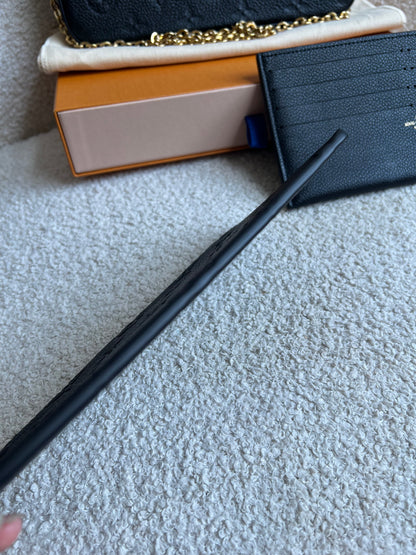 Louis Vuitton Felicie Pochette Black Empreinte Monogram (RRP £1230)