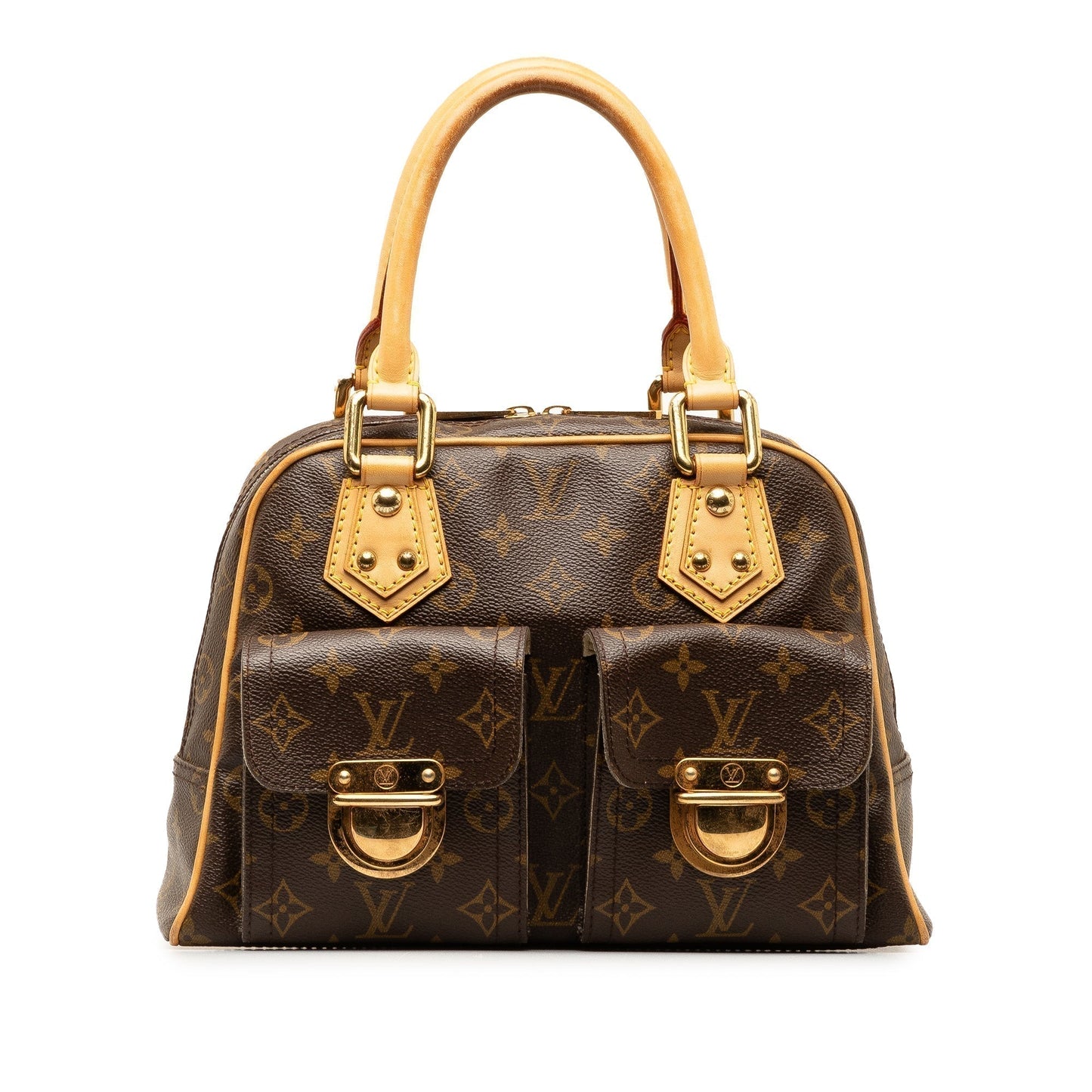Brown Louis Vuitton Monogram Manhattan PM HandBag