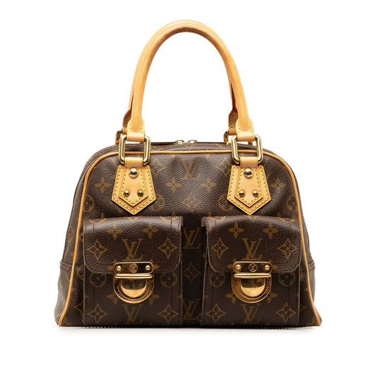 Brown Louis Vuitton Monogram Manhattan PM HandBag