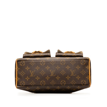 Brown Louis Vuitton Monogram Manhattan PM HandBag