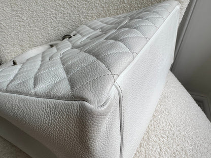 Chanel White Caviar Grand Shopper Tote (GST)