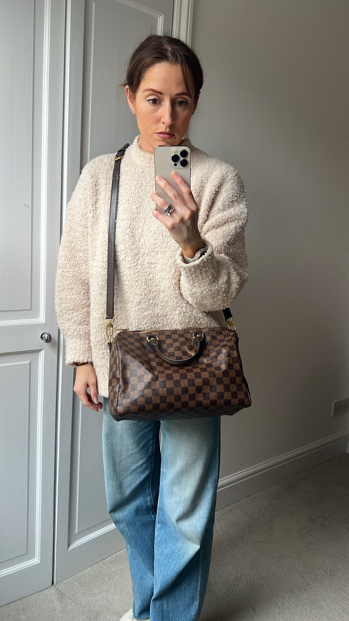 Louis Vuitton Speedy Bandouliere 30 Damier Ebene (RRP £1490)