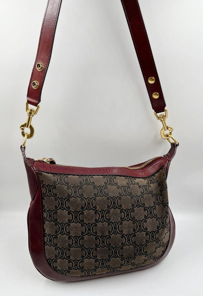 Vintage Celine Triomphe Canvas Crossbody Bag