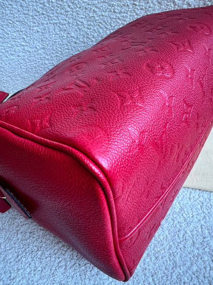 Louis Vuitton Speedy 25 Red Empreinte (RRP £1,840)