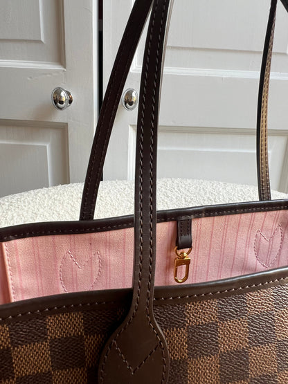 Louis Vuitton Neverfull MM Damier Ebene Rose Ballerine (RRP £1470)