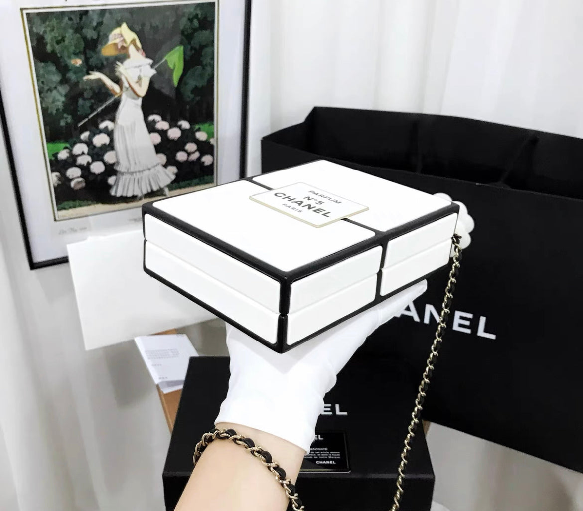 Chanel No 5 Perfume Box Minaudiere Clutch Bag 2021