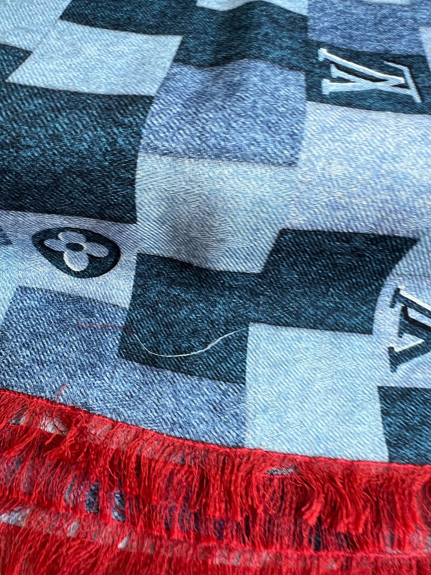 Louis Vuitton Monogram Denim Check Shawl (RRP £550)