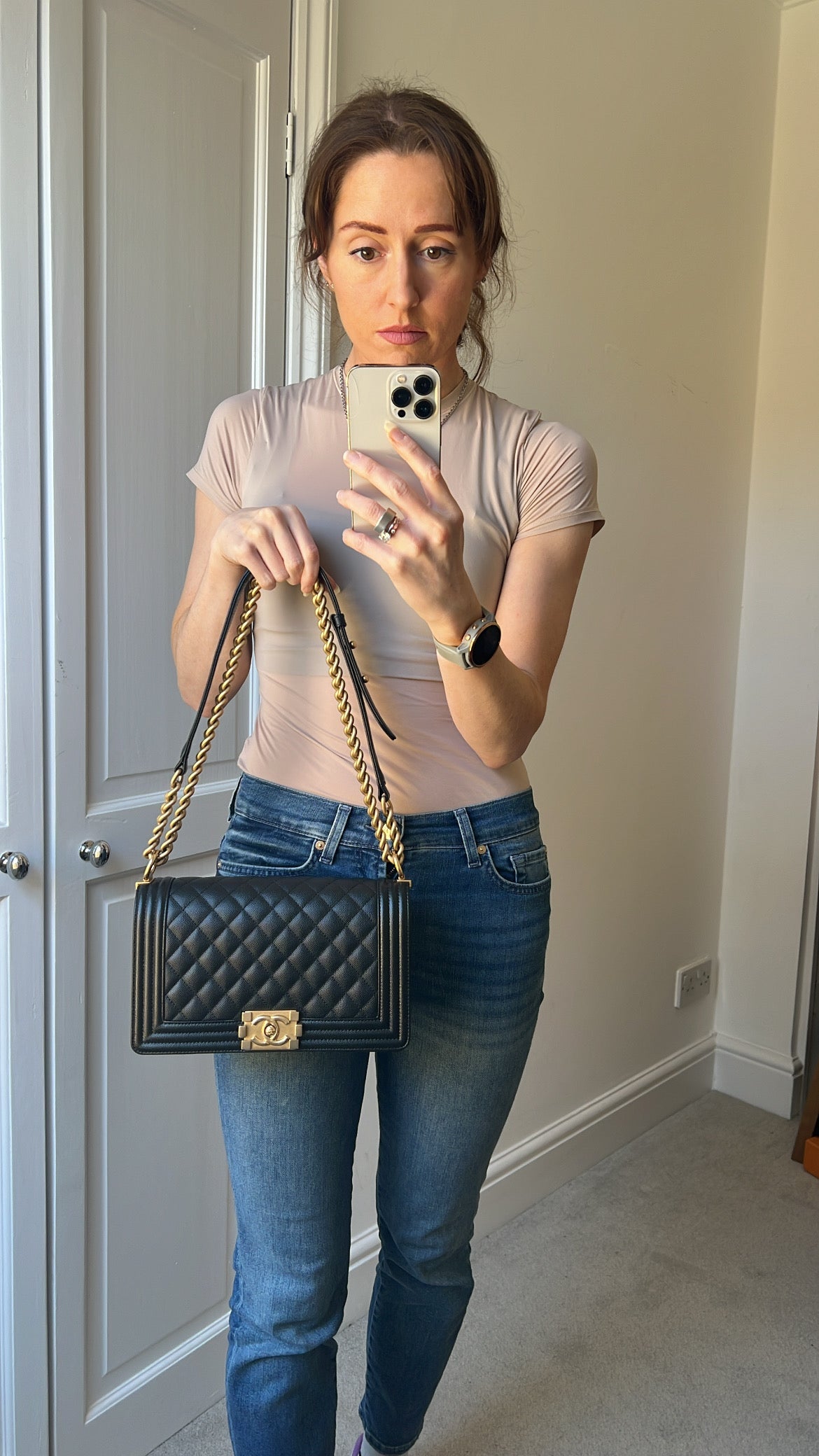 Chanel Black Caviar Medium Boy Bag (RRP £5800)