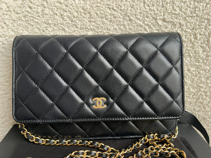 Chanel Wallet on Chain in Black Lambskin Gold Hardware (RRP £2,930)