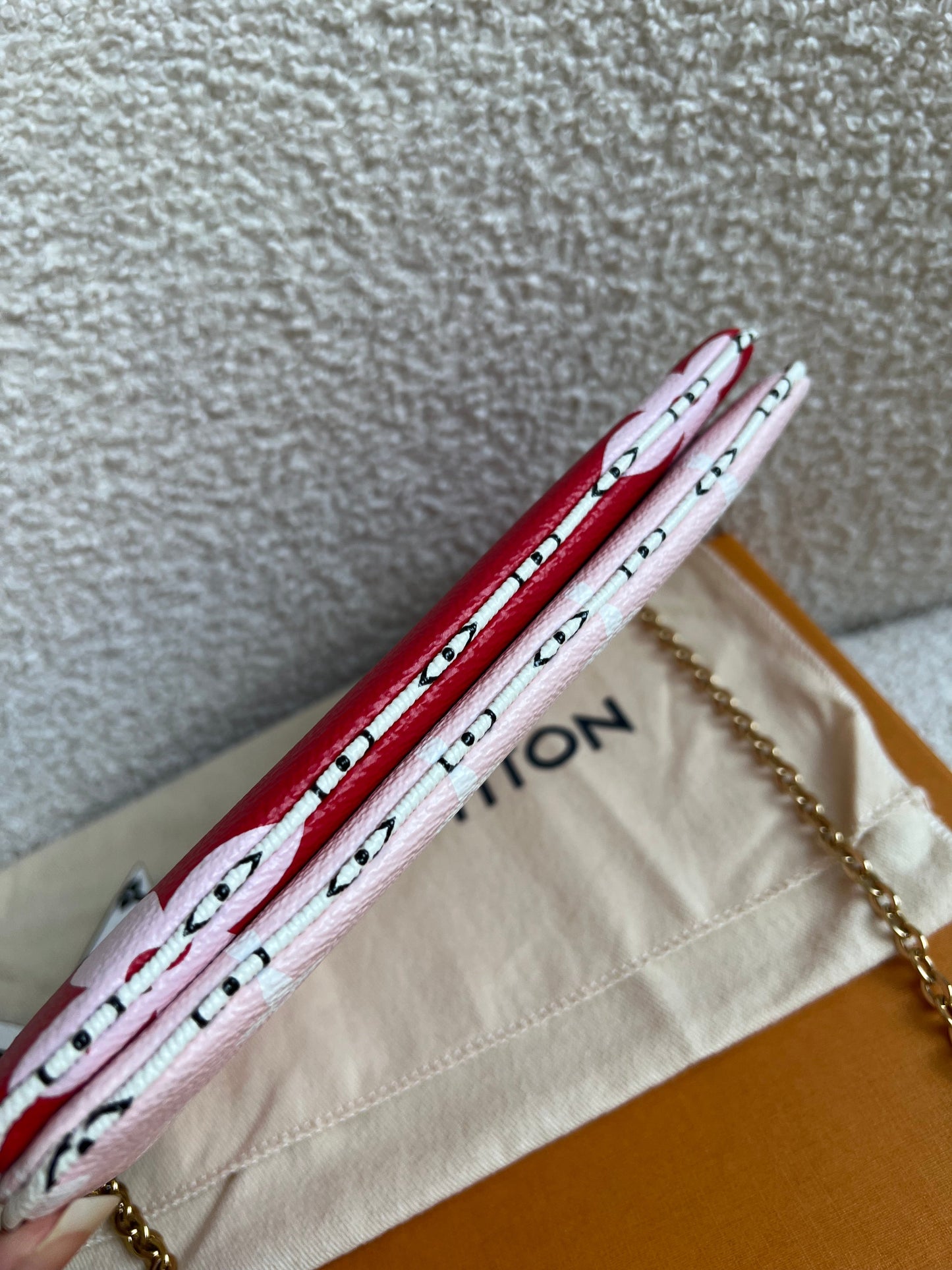 Louis Vuitton Double Zip Pochette Red Giant Monogram Jungle (RRP £1250)