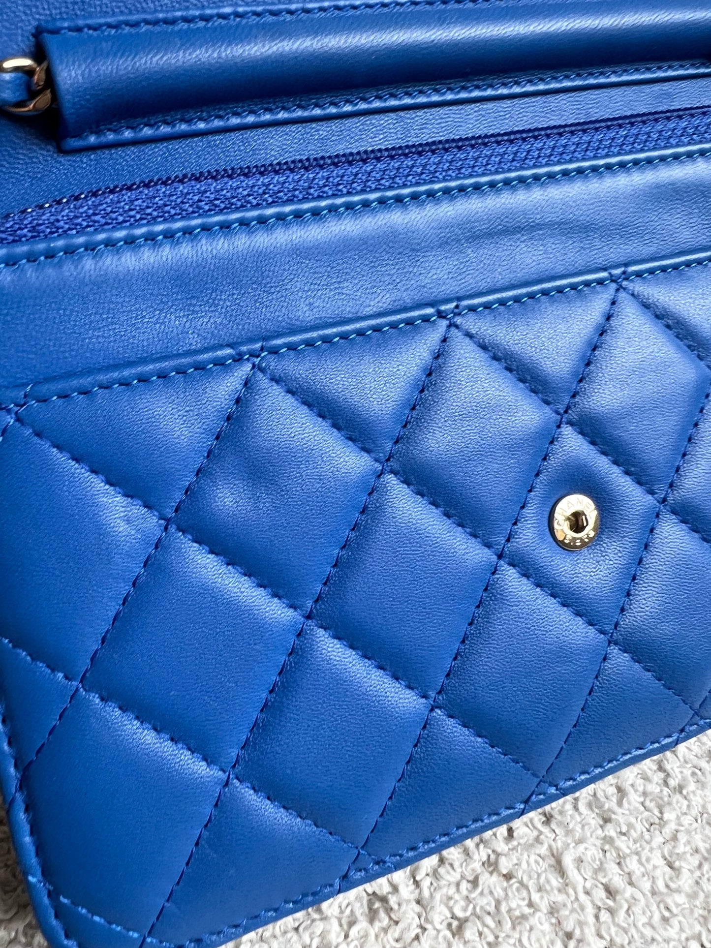 Chanel Blue Lambskin Wallet on Chain (RRP £2,930)