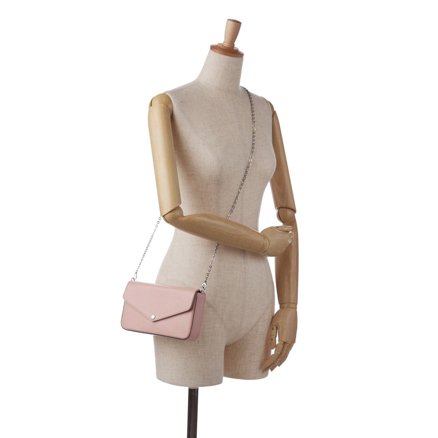 Pink Louis Vuitton Epi Pochette Felicie Crossbody Bag