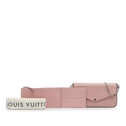 Pink Louis Vuitton Epi Pochette Felicie Crossbody Bag