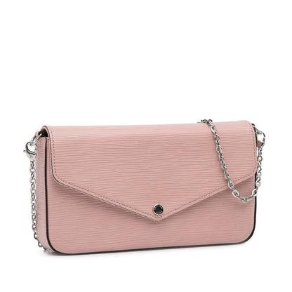 Pink Louis Vuitton Epi Pochette Felicie Crossbody Bag
