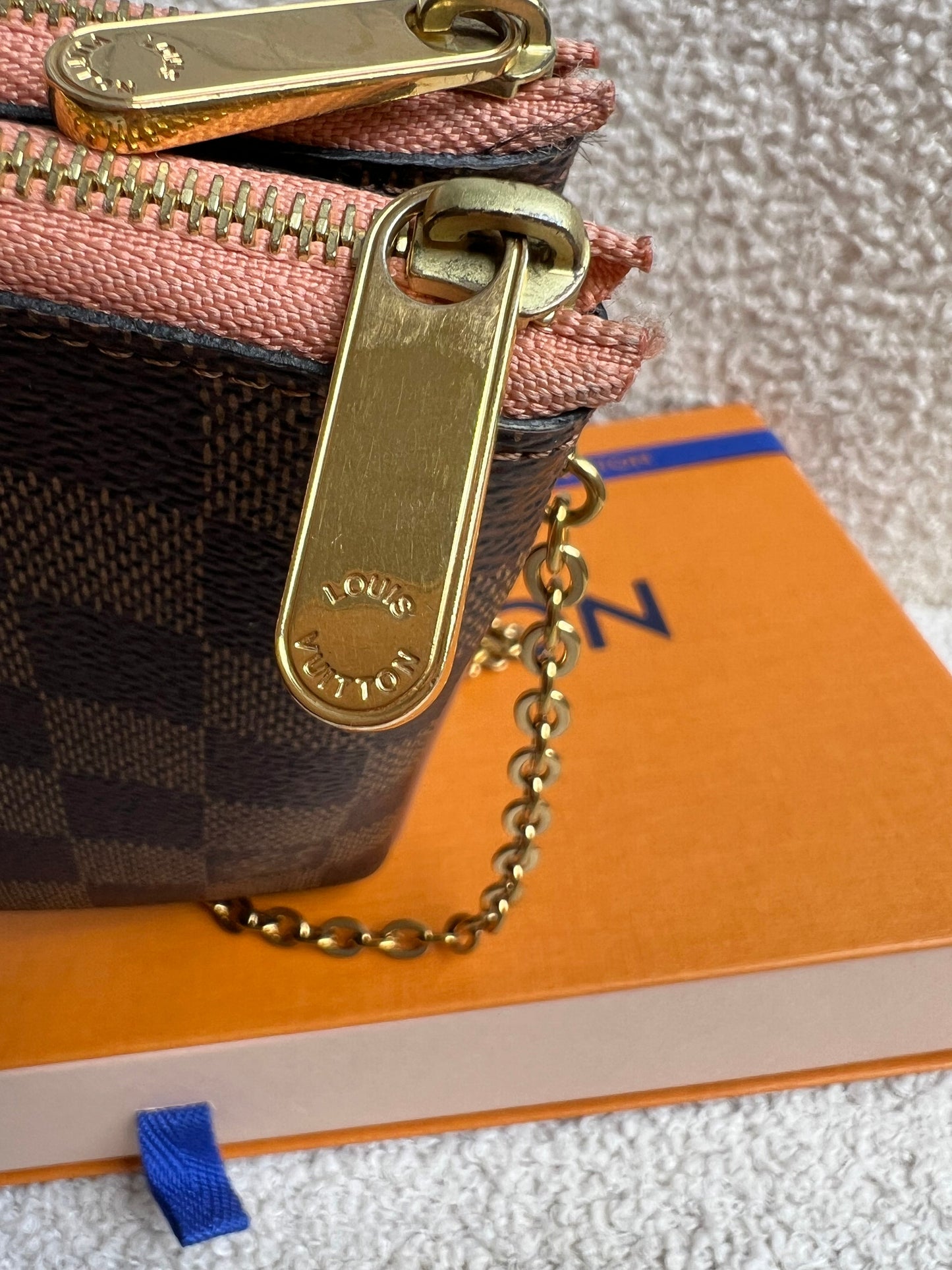 Louis Vuitton “LV” Double Pochette Damier Ebene