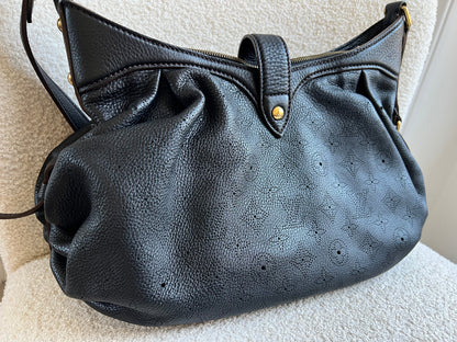 Louis Vuitton Black Monogram Mahina Leather Shoulder Bag