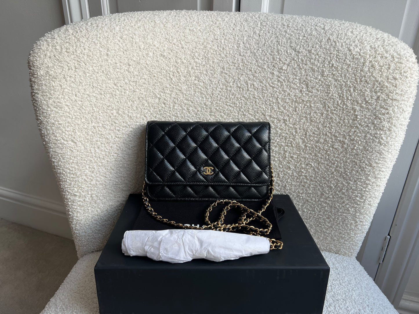 Chanel Black Caviar Wallet on Chain (RRP £2,930)