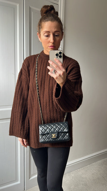 Chanel Mini Rectangular Classic Flap in Black Lambskin (RRP £4,390)