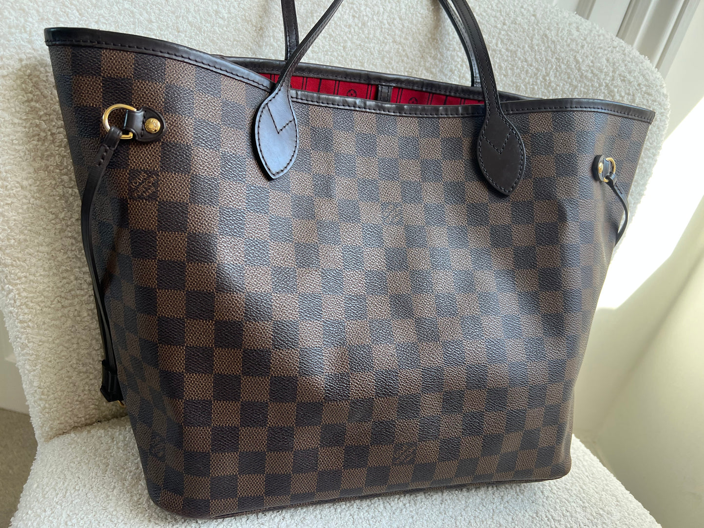 Louis Vuitton Neverfull MM Damier Ebene Cherry Interior (RRP £1,430)