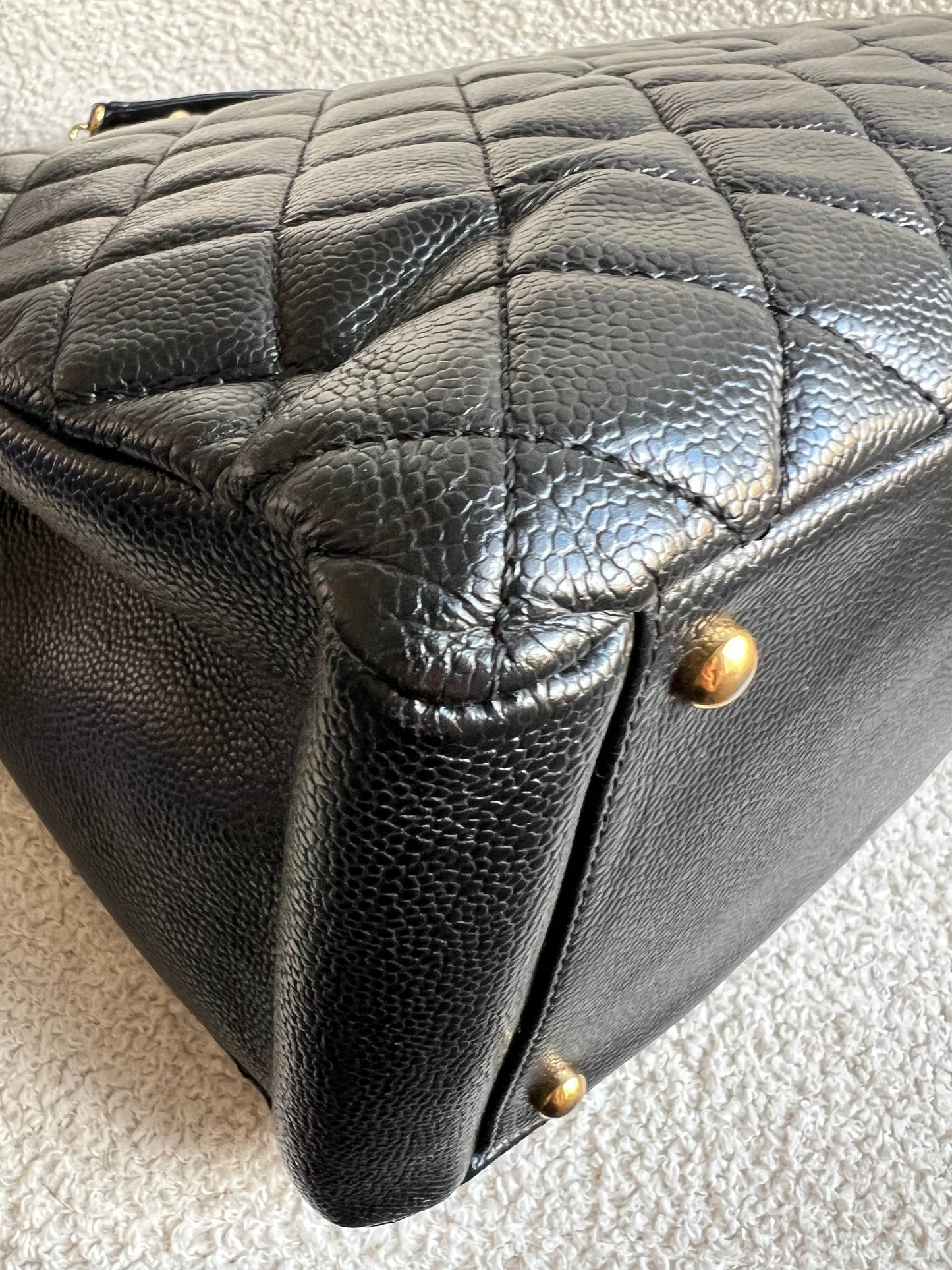 Chanel XL Black Caviar Grand Shopper Tote Gold Hardware (GST)