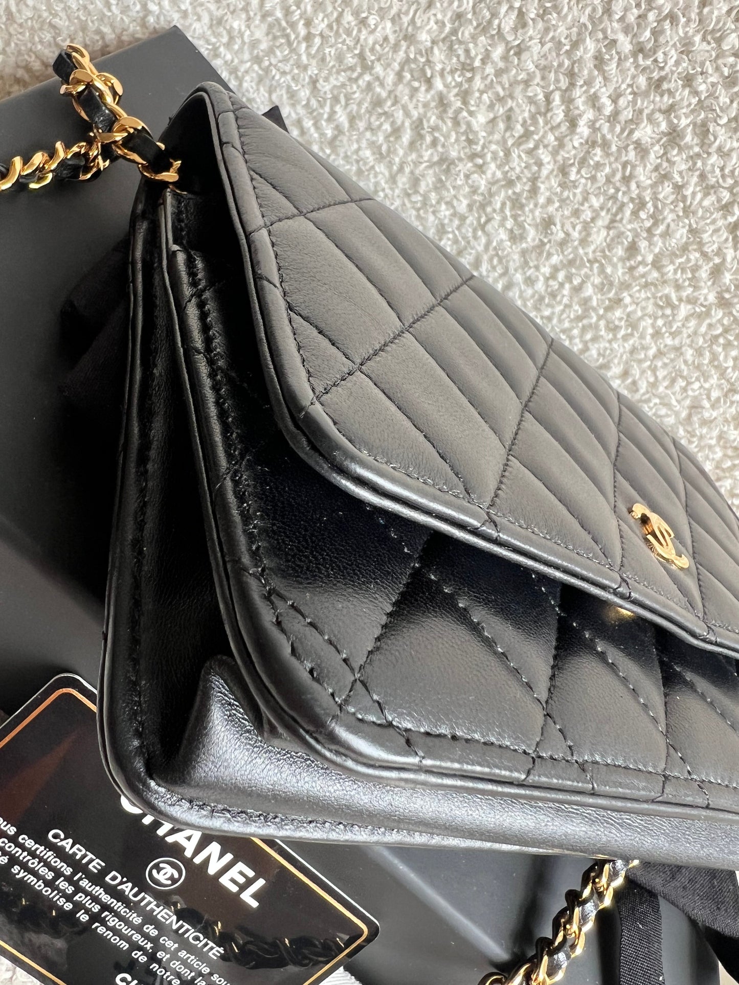 Chanel Wallet on Chain in Black Lambskin Gold Hardware (RRP £2,930)