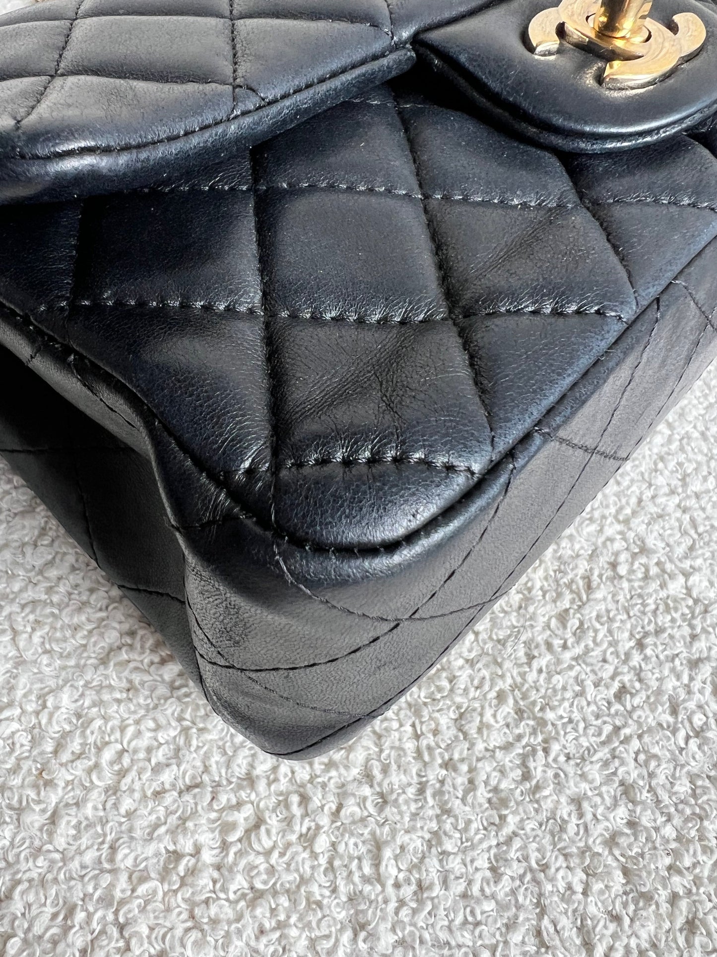 Chanel Mini Rectangular Classic Flap in Black Lambskin (RRP £4,390)