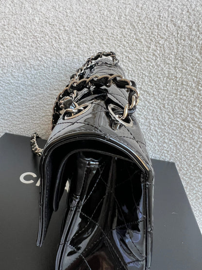 Chanel Medium Classic Flap in Black Patent Leather