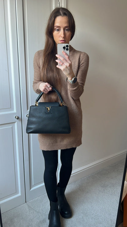 Louis Vuitton Capucines MM Black with Silver Hardware (RRP £4,350)