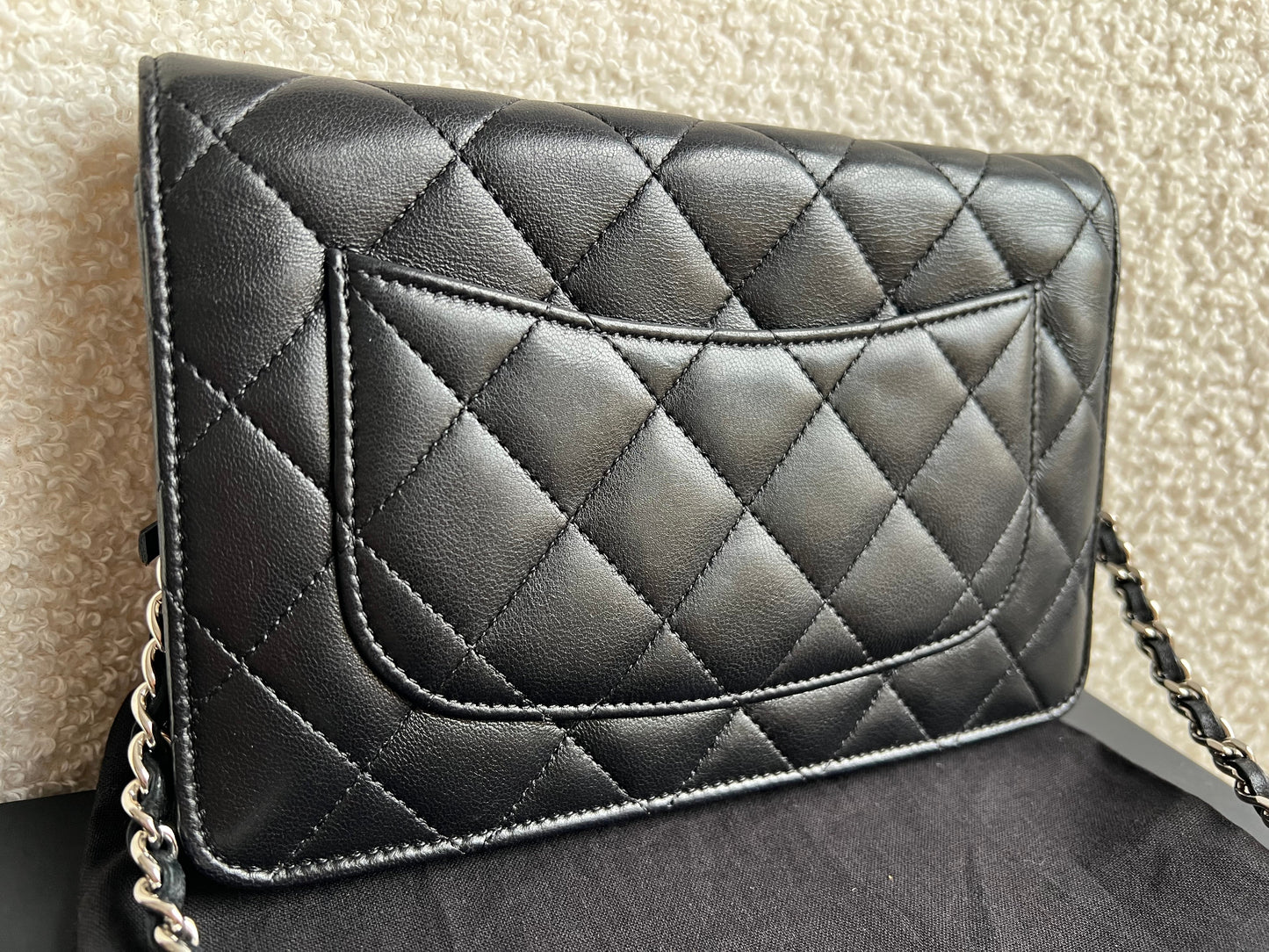 Chanel Wallet on Chain in Black Lambskin Silver Hardware (RRP £2,930)