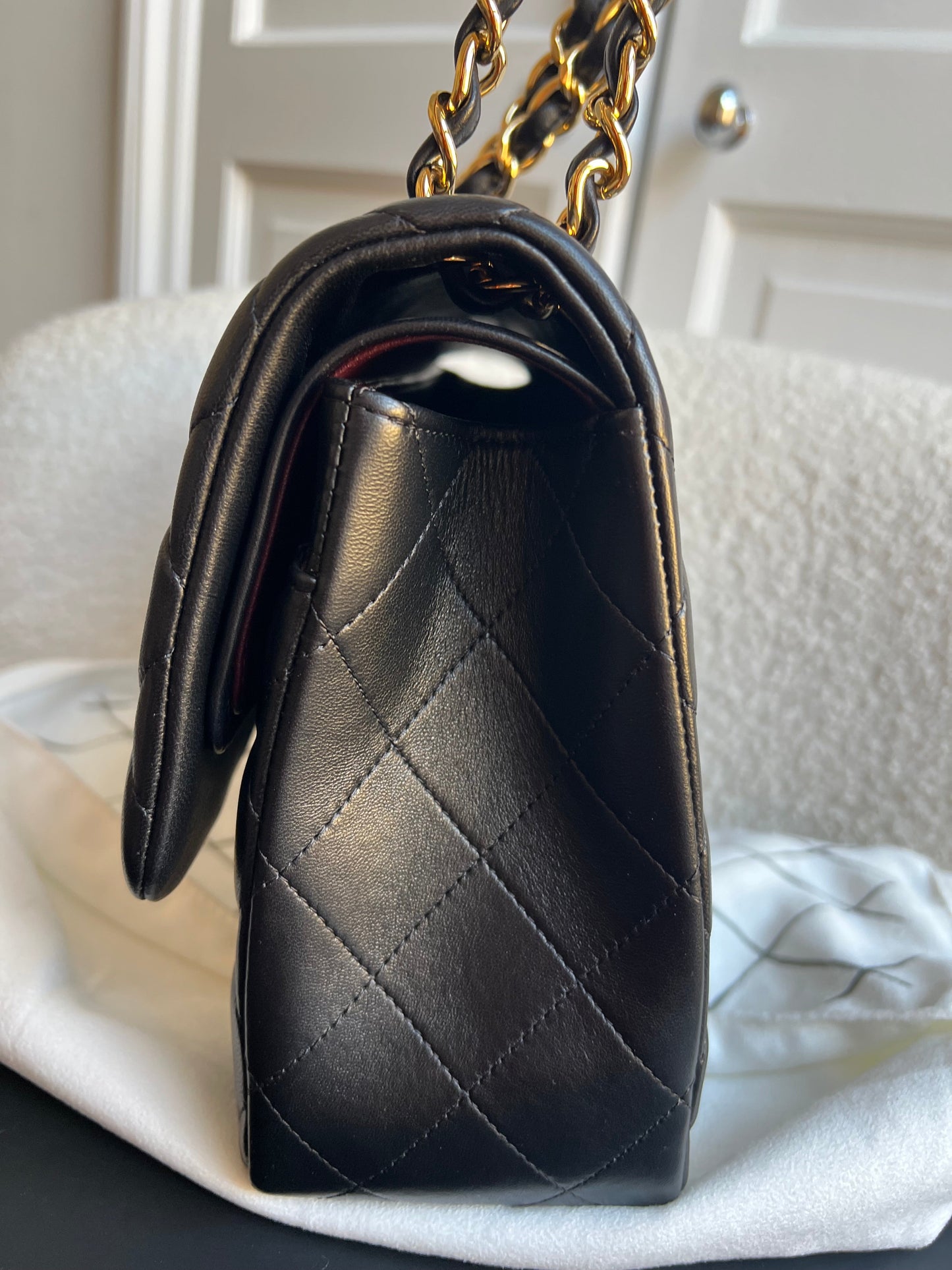Chanel Jumbo Classic Flap in Black Lambskin Gold Hardware (RRP £9,830)