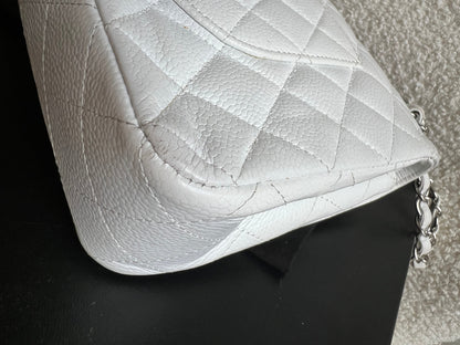 Chanel Medium Classic Flap in White Caviar (RRP £9090)