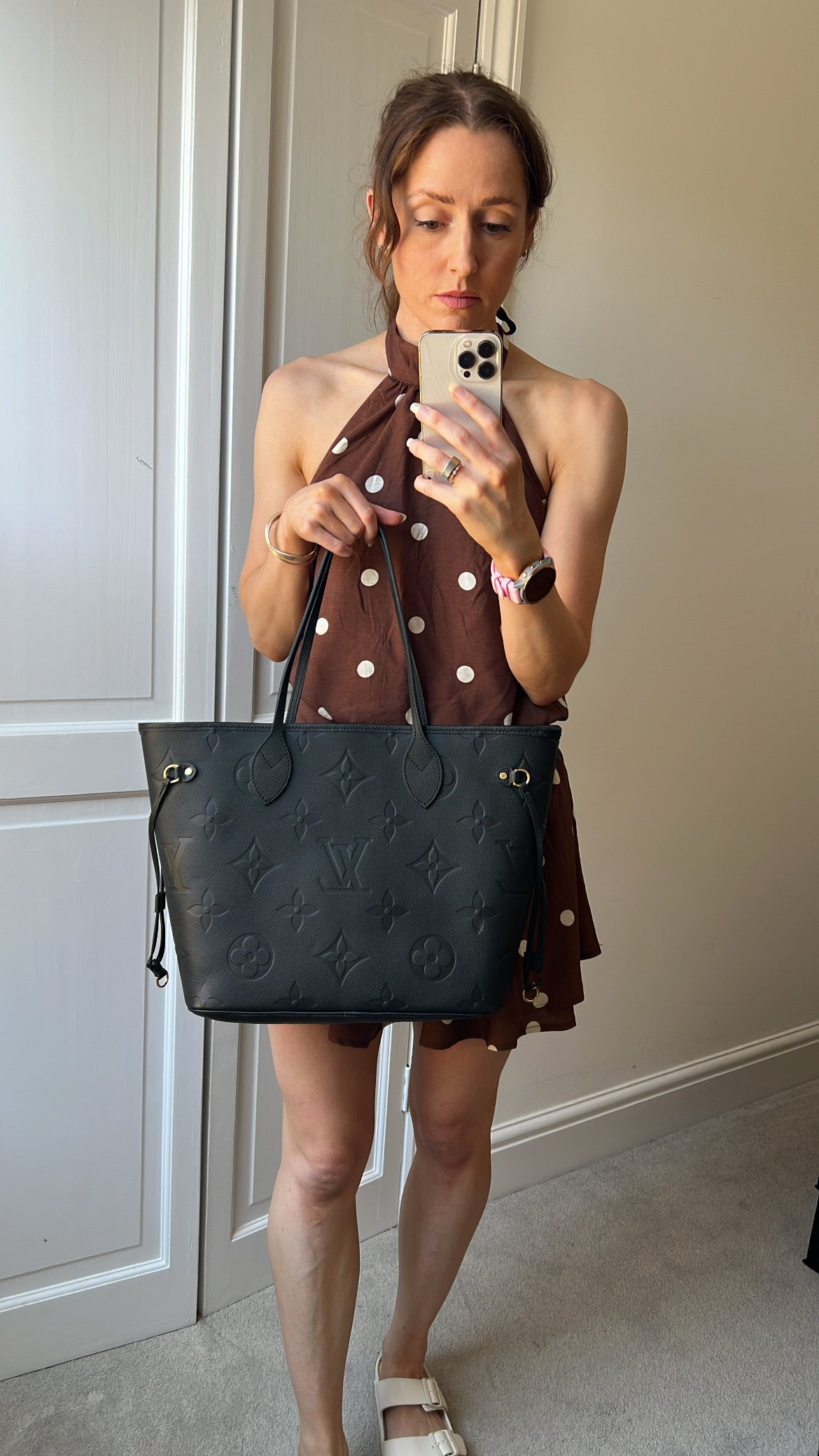 Louis Vuitton Neverfull MM Black Empreinte (RRP £2,010)