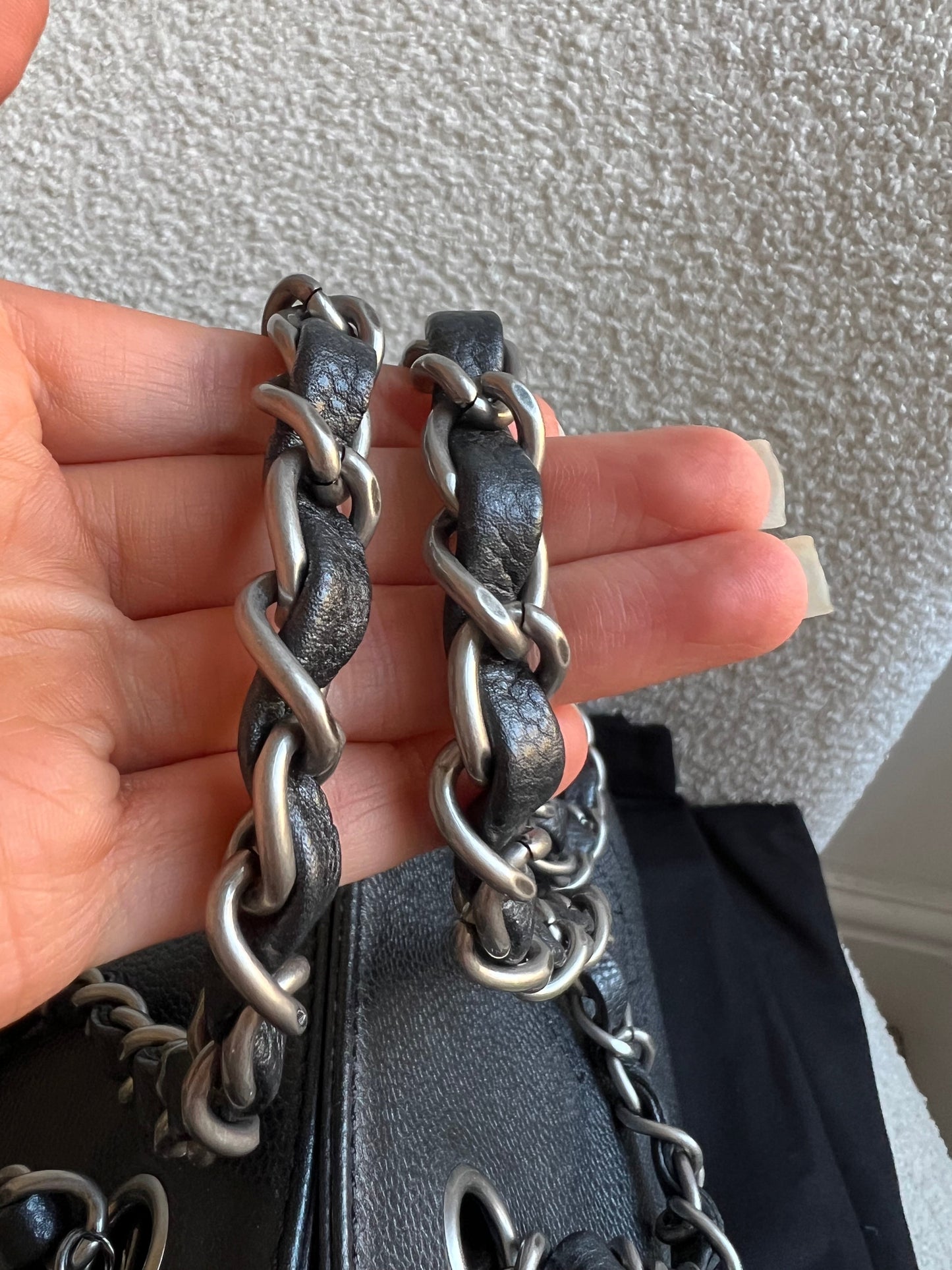 Chanel Vintage Caviar Timeless CC Chain Tote