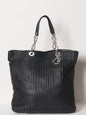 New Christian Dior Large Woven Calfskin Bag