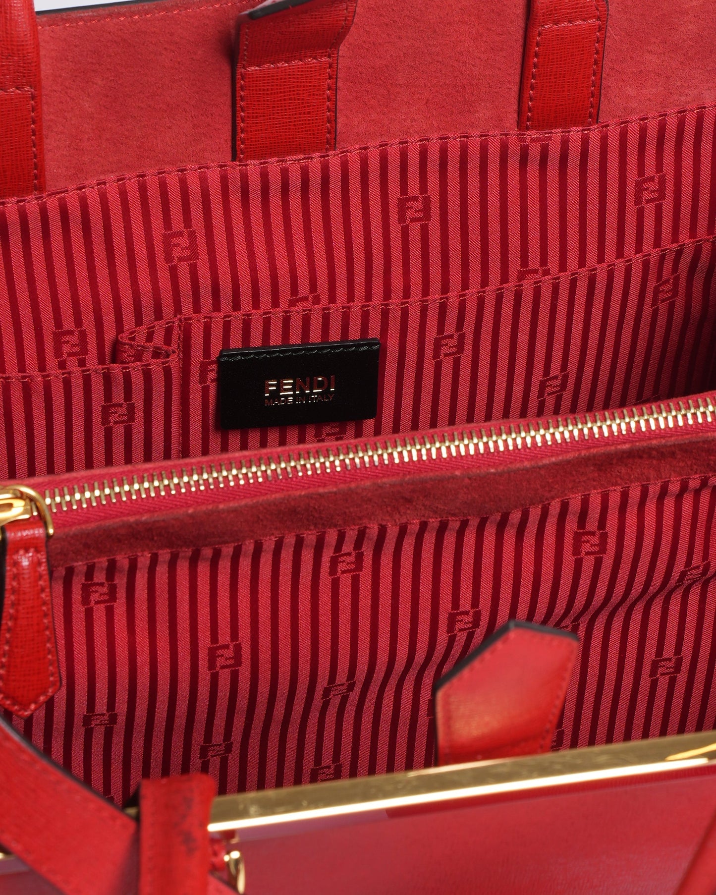 Fendi Red 2Jours Tote