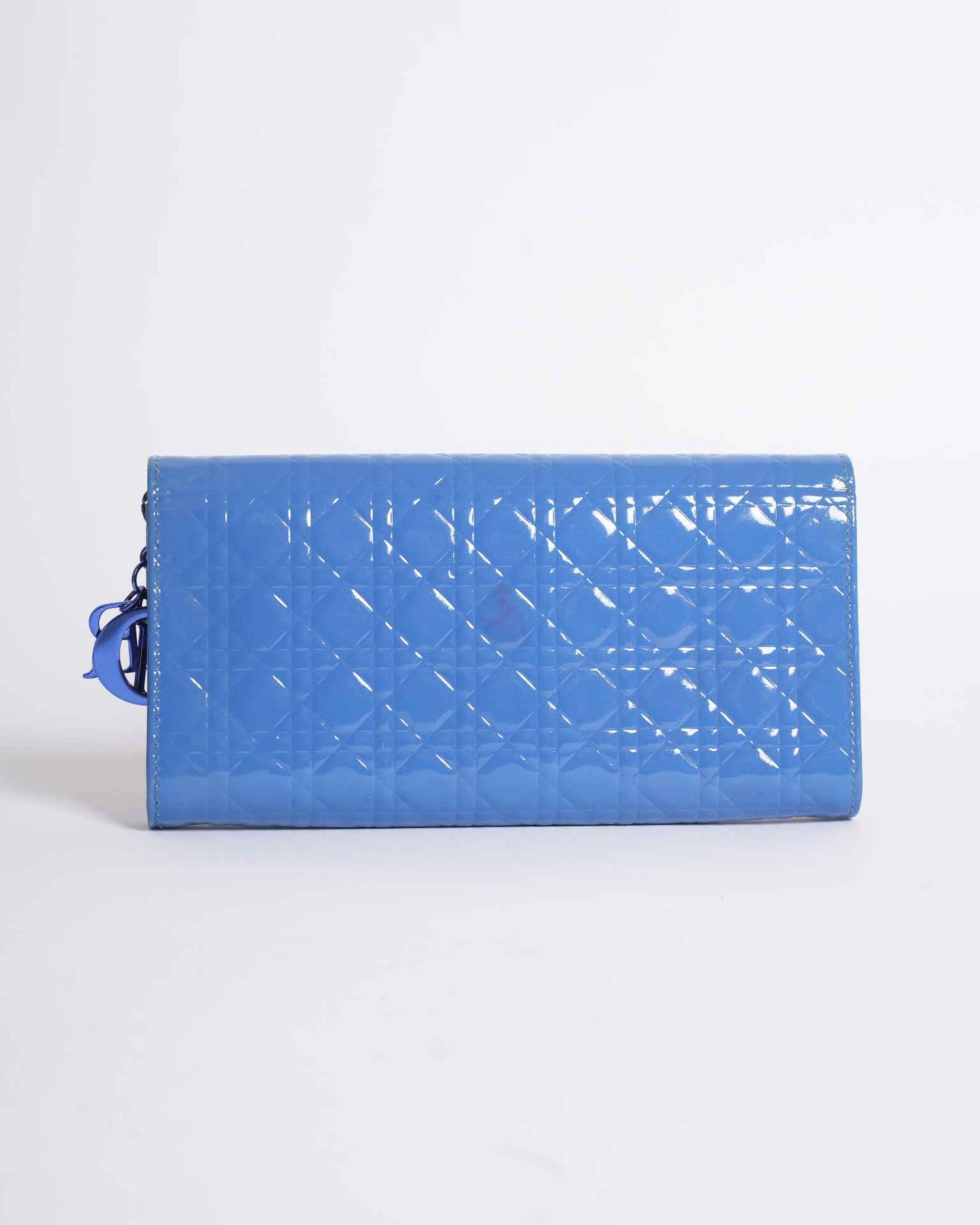 New Dior Pouch With Chain In Patent Leather