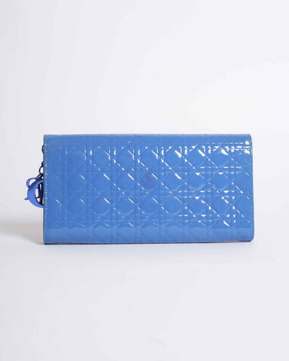New Dior Pouch With Chain In Patent Leather