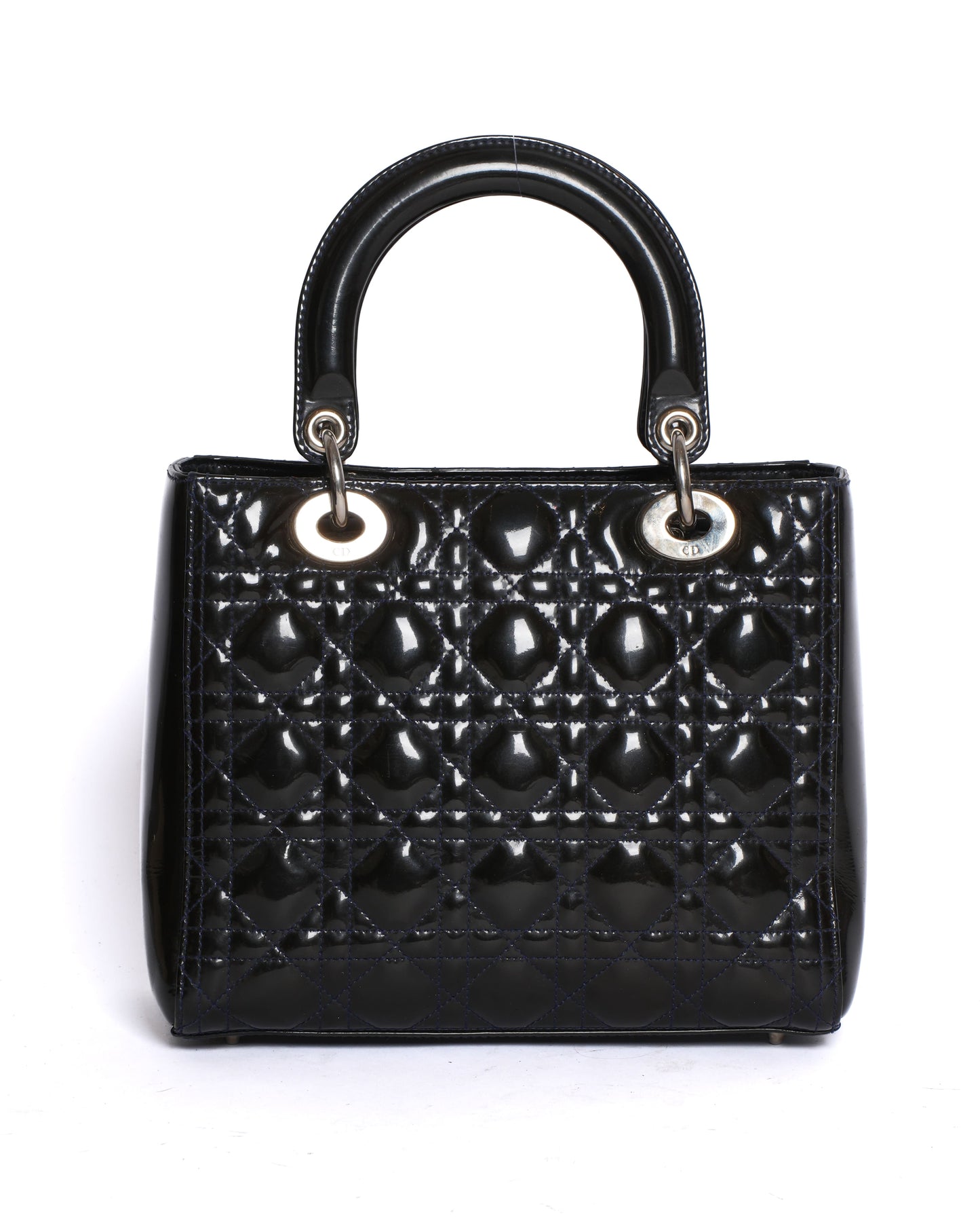 Dior Medium Lady Dior Patent Cannage Calfskin Bag