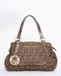 Fendi Brown Zucca Canvas & Leather Shoulder Bag