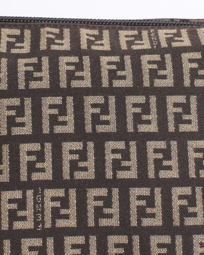 Fendi Black Fabric Baguette Shoulder Bag