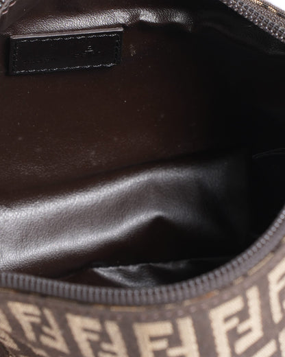 Fendi Black Fabric Baguette Shoulder Bag