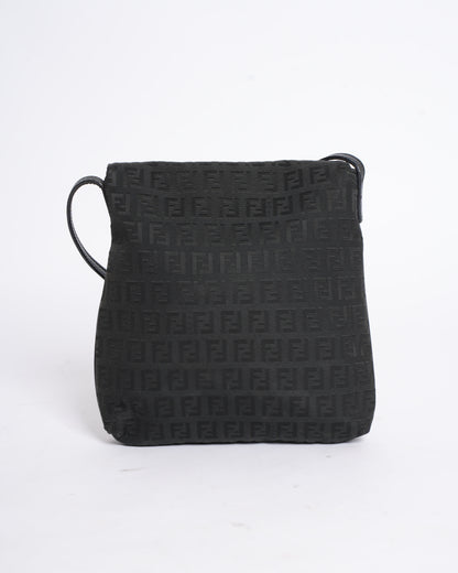 Fendi Zucchino Monogram Crossbody in Black