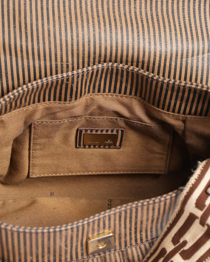 Fendi Mini Striped Chef Shoulder Bag