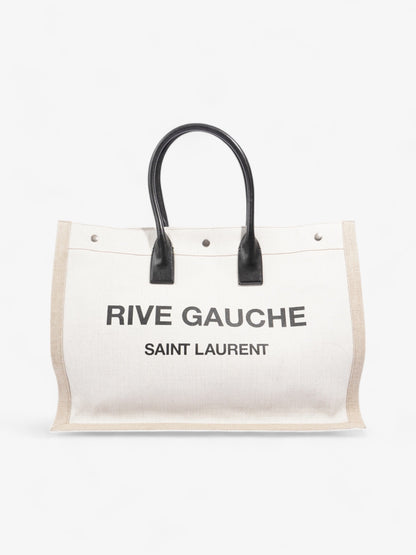 Saint Laurent Luxury Leather Beige Tote Bag